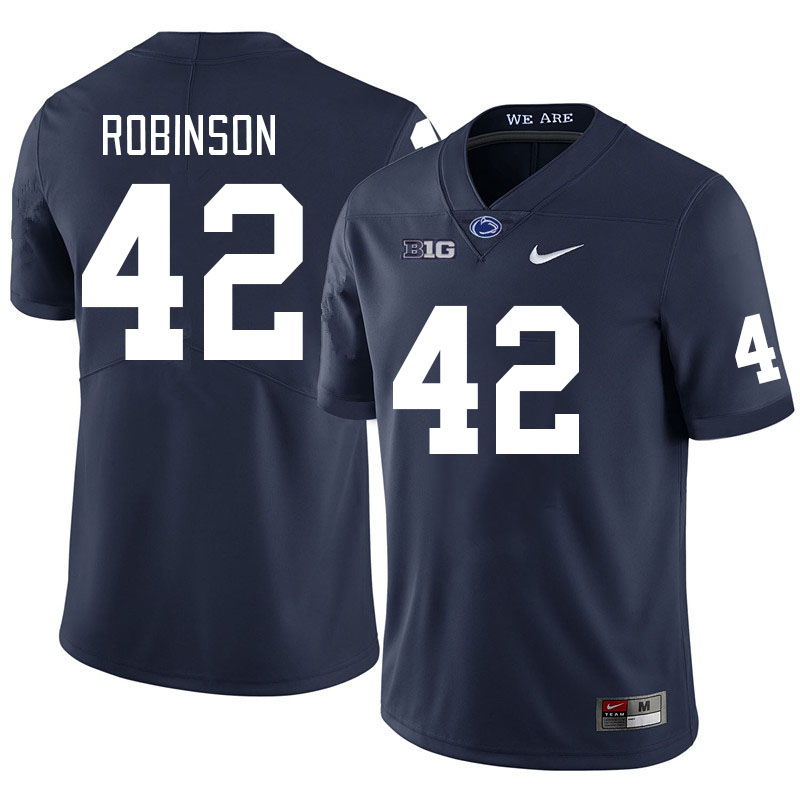 Men #42 Mason Robinson Penn State Nittany Lions College Football Jerseys Stitched Sale-Navy